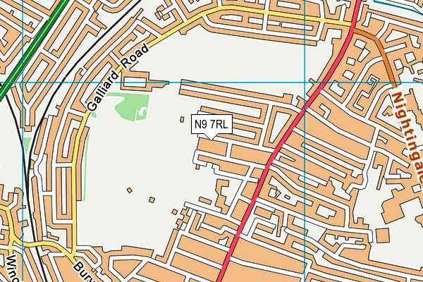 N9 7RL map - OS VectorMap District (Ordnance Survey)