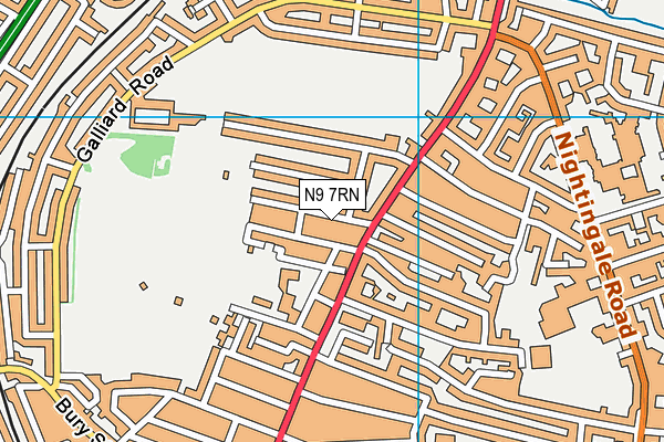 N9 7RN map - OS VectorMap District (Ordnance Survey)