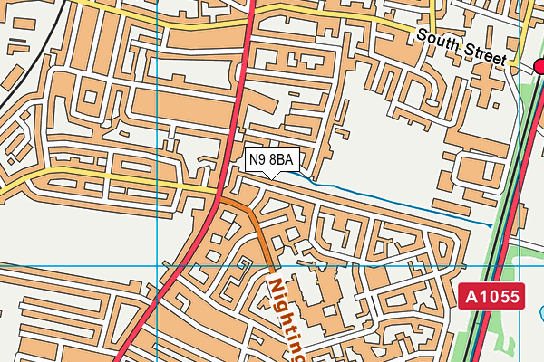 N9 8BA map - OS VectorMap District (Ordnance Survey)