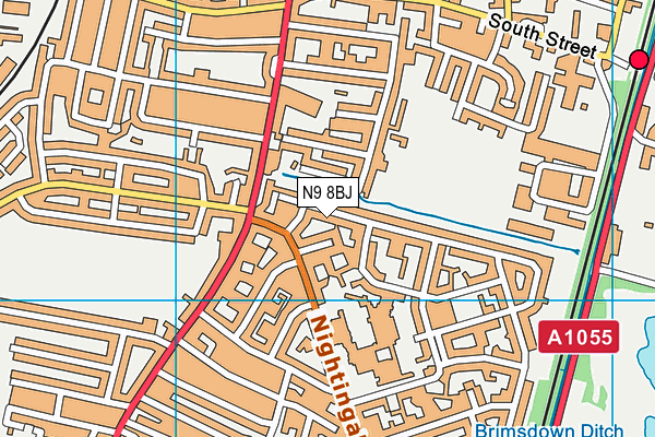 N9 8BJ map - OS VectorMap District (Ordnance Survey)
