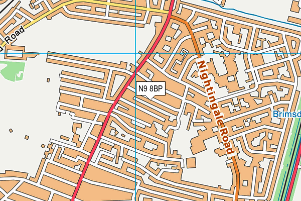 N9 8BP map - OS VectorMap District (Ordnance Survey)