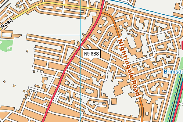 N9 8BS map - OS VectorMap District (Ordnance Survey)
