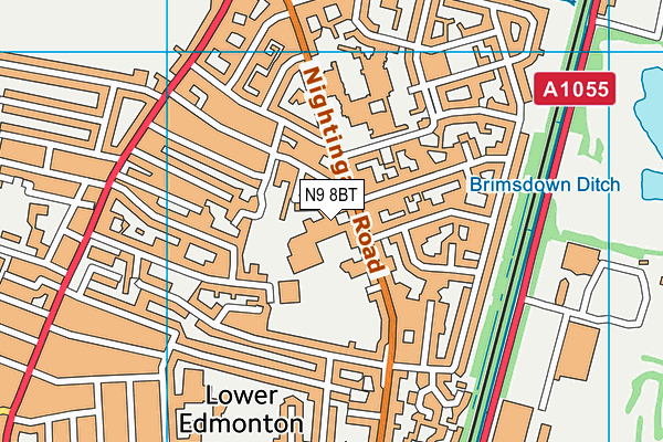 N9 8BT map - OS VectorMap District (Ordnance Survey)