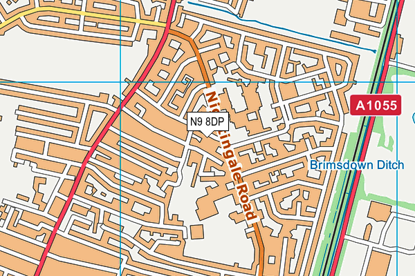 N9 8DP map - OS VectorMap District (Ordnance Survey)
