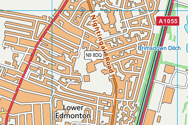 AIM Academy North London map (N9 8DQ) - OS VectorMap District (Ordnance Survey)