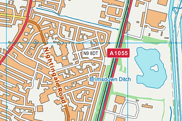 N9 8DT map - OS VectorMap District (Ordnance Survey)