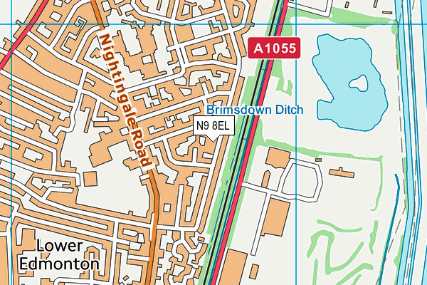 N9 8EL map - OS VectorMap District (Ordnance Survey)
