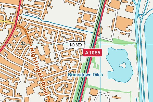 N9 8EX map - OS VectorMap District (Ordnance Survey)