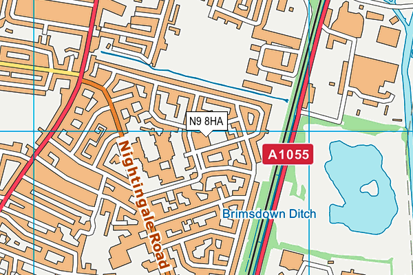 N9 8HA map - OS VectorMap District (Ordnance Survey)
