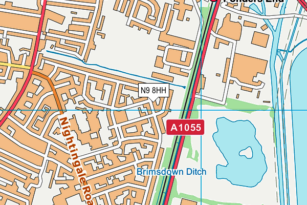 N9 8HH map - OS VectorMap District (Ordnance Survey)