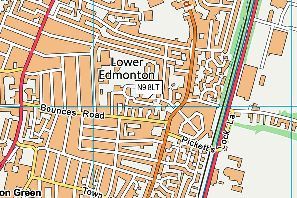 N9 8LT map - OS VectorMap District (Ordnance Survey)