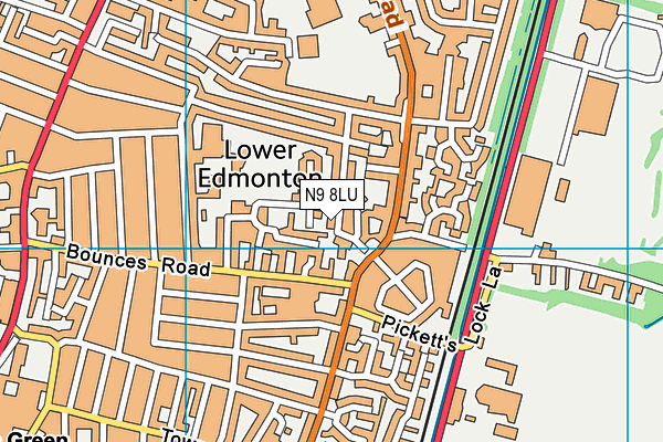 N9 8LU map - OS VectorMap District (Ordnance Survey)