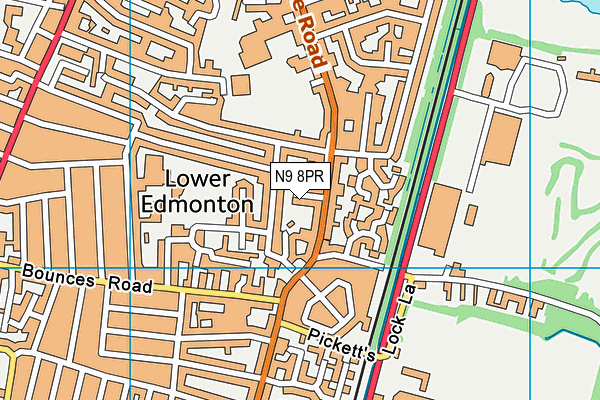 N9 8PR map - OS VectorMap District (Ordnance Survey)