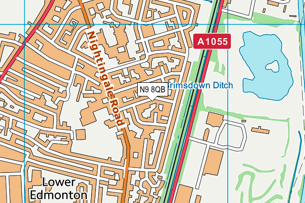 N9 8QB map - OS VectorMap District (Ordnance Survey)