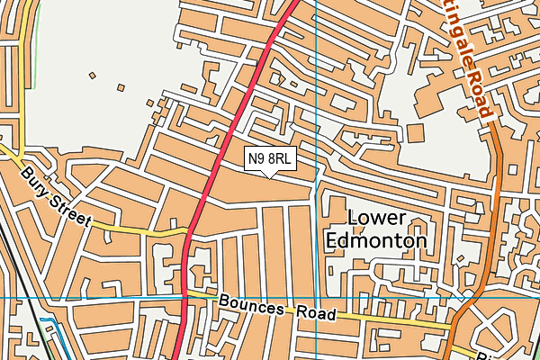 N9 8RL map - OS VectorMap District (Ordnance Survey)