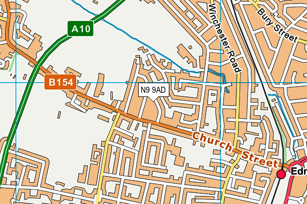 N9 9AD map - OS VectorMap District (Ordnance Survey)