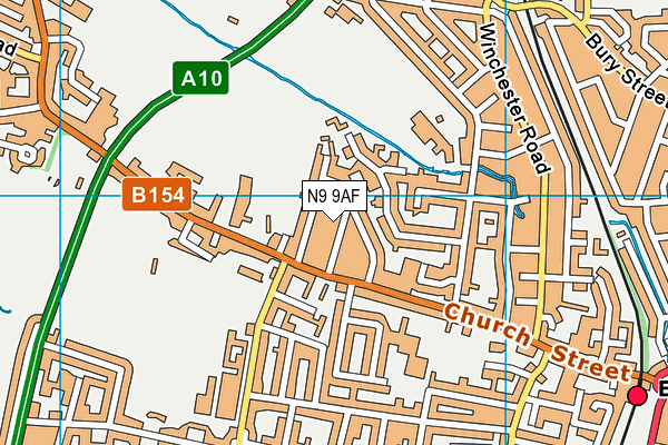 N9 9AF map - OS VectorMap District (Ordnance Survey)