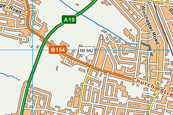 N9 9AJ map - OS VectorMap District (Ordnance Survey)