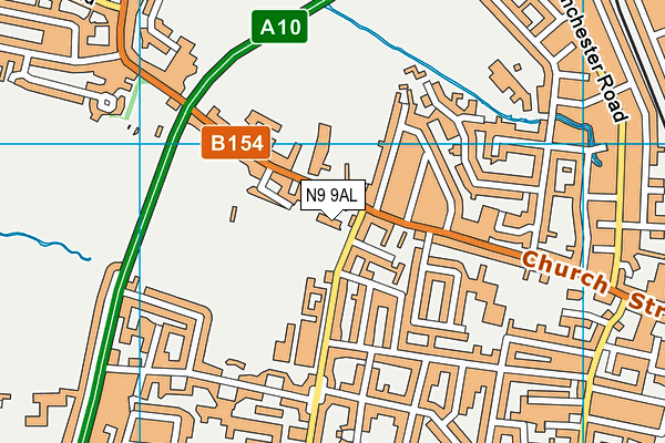 N9 9AL map - OS VectorMap District (Ordnance Survey)