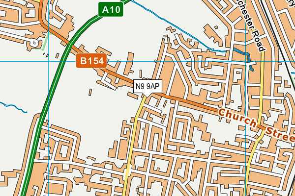 N9 9AP map - OS VectorMap District (Ordnance Survey)