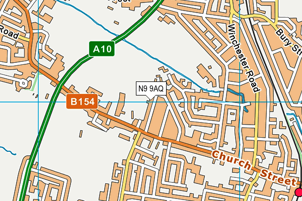 N9 9AQ map - OS VectorMap District (Ordnance Survey)