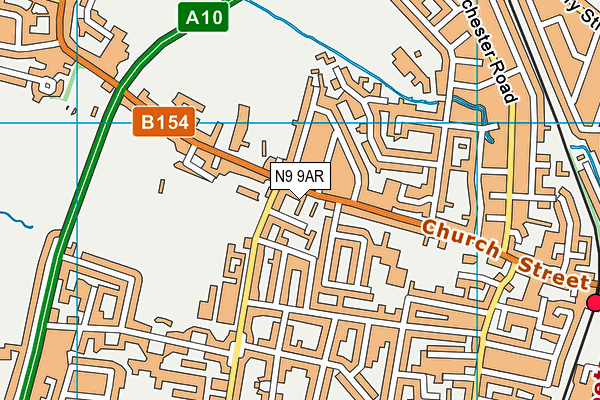 N9 9AR map - OS VectorMap District (Ordnance Survey)