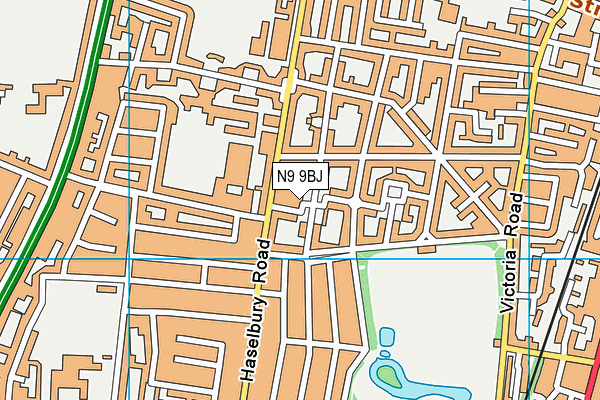 N9 9BJ map - OS VectorMap District (Ordnance Survey)