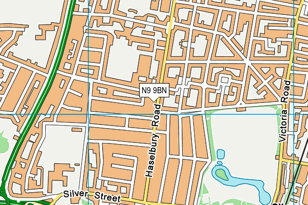 N9 9BN map - OS VectorMap District (Ordnance Survey)