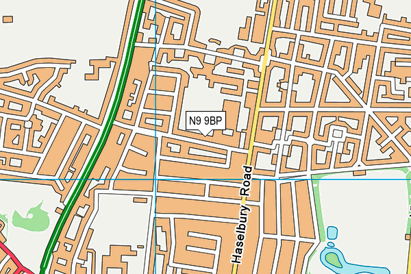 N9 9BP map - OS VectorMap District (Ordnance Survey)