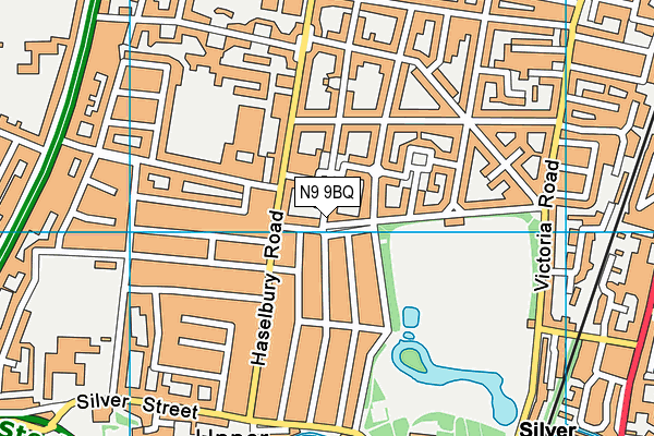 N9 9BQ map - OS VectorMap District (Ordnance Survey)
