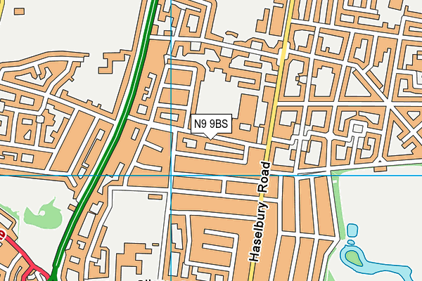 N9 9BS map - OS VectorMap District (Ordnance Survey)