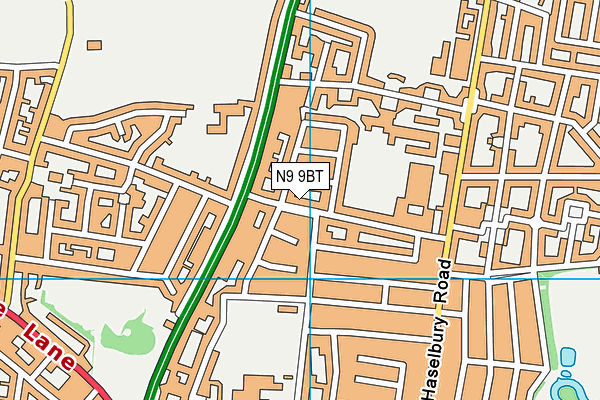 N9 9BT map - OS VectorMap District (Ordnance Survey)