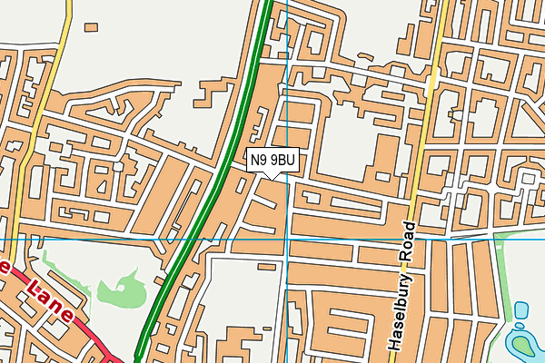 N9 9BU map - OS VectorMap District (Ordnance Survey)