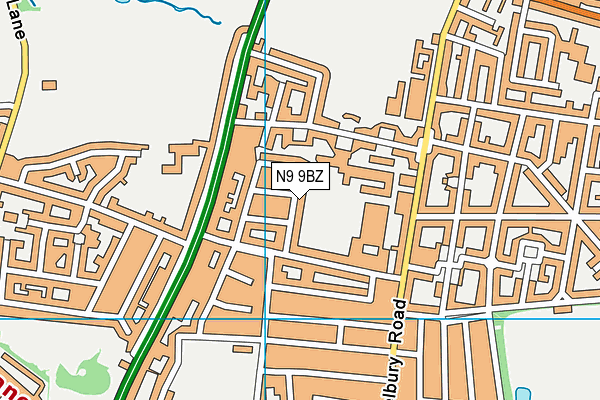 N9 9BZ map - OS VectorMap District (Ordnance Survey)