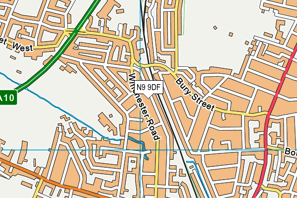 N9 9DF map - OS VectorMap District (Ordnance Survey)
