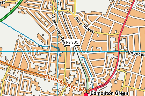 N9 9DQ map - OS VectorMap District (Ordnance Survey)