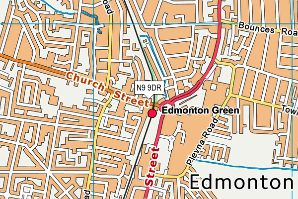 N9 9DR map - OS VectorMap District (Ordnance Survey)