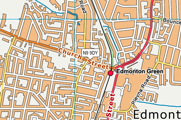 N9 9DY map - OS VectorMap District (Ordnance Survey)