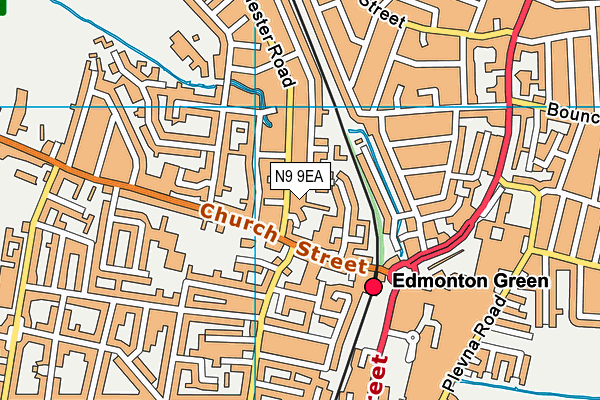 N9 9EA map - OS VectorMap District (Ordnance Survey)