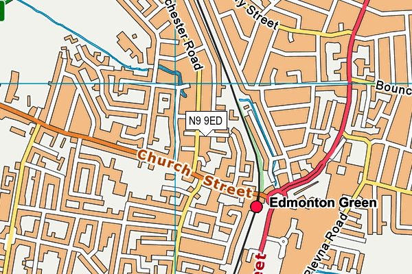 N9 9ED map - OS VectorMap District (Ordnance Survey)