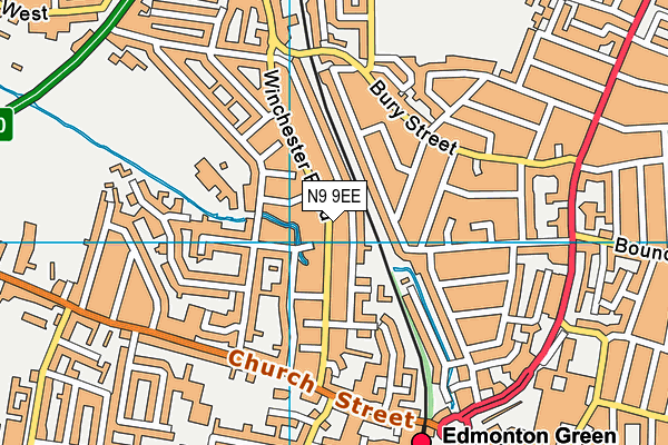 N9 9EE map - OS VectorMap District (Ordnance Survey)