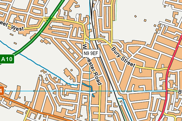 N9 9EF map - OS VectorMap District (Ordnance Survey)