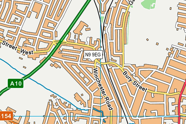 N9 9EG map - OS VectorMap District (Ordnance Survey)