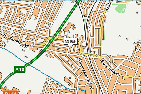 N9 9EH map - OS VectorMap District (Ordnance Survey)