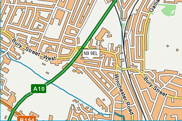 N9 9EL map - OS VectorMap District (Ordnance Survey)