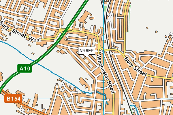 N9 9EP map - OS VectorMap District (Ordnance Survey)