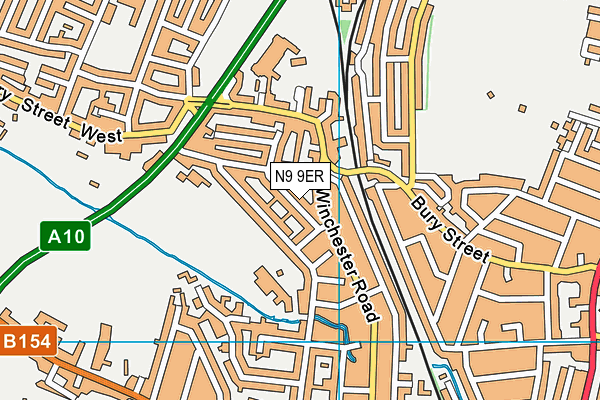 N9 9ER map - OS VectorMap District (Ordnance Survey)