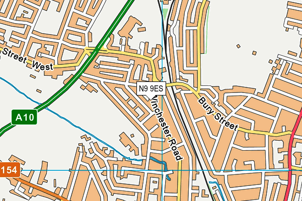 N9 9ES map - OS VectorMap District (Ordnance Survey)