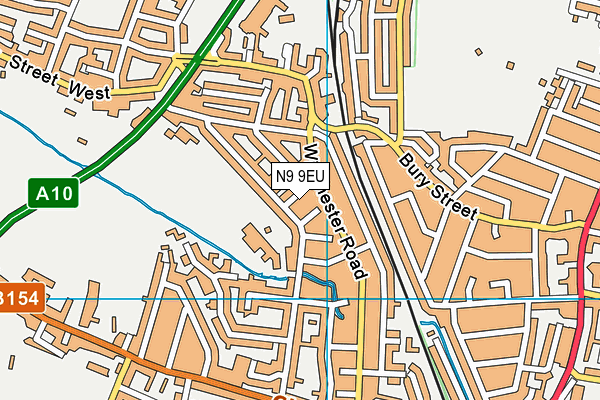 N9 9EU map - OS VectorMap District (Ordnance Survey)