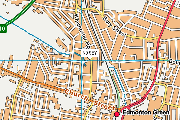 N9 9EY map - OS VectorMap District (Ordnance Survey)